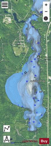 South Turtle Lake depth contour Map - i-Boating App - Satellite