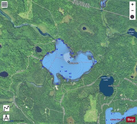 Spring Lake Hh depth contour Map - i-Boating App - Satellite