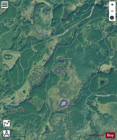 Spruce Lake depth contour Map - i-Boating App - Satellite