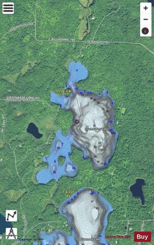 Statenaker Lake depth contour Map - i-Boating App - Satellite