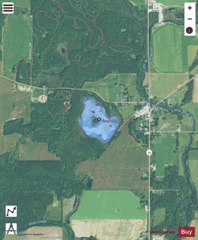 Stenson Lake depth contour Map - i-Boating App - Satellite