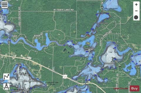 Stone Lake depth contour Map - i-Boating App - Satellite