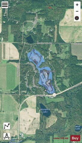 Stratton Lake depth contour Map - i-Boating App - Satellite