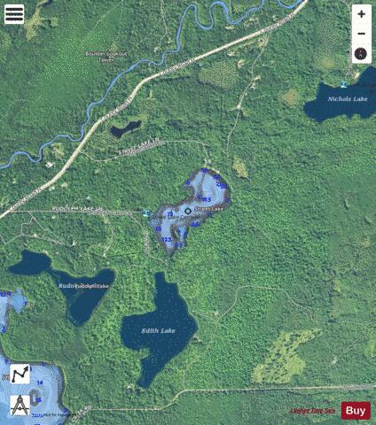 Street Lake depth contour Map - i-Boating App - Satellite