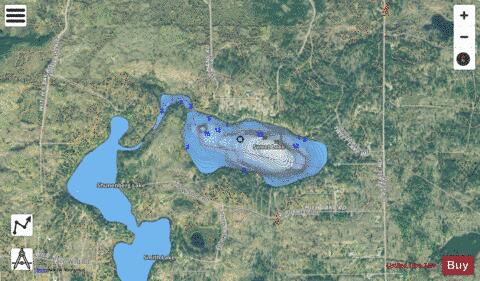 Sweet Lake depth contour Map - i-Boating App - Satellite