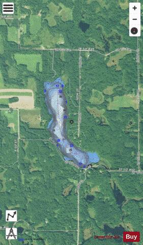 Sylvan Lake depth contour Map - i-Boating App - Satellite