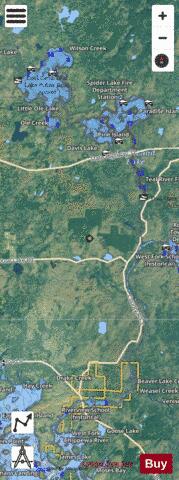 Teal River Flowage depth contour Map - i-Boating App - Satellite
