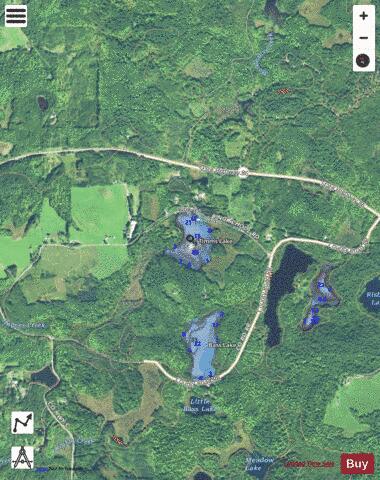 Timms Lake depth contour Map - i-Boating App - Satellite