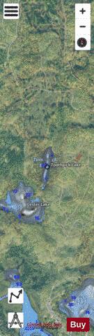Toothpick Lake depth contour Map - i-Boating App - Satellite