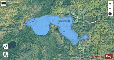 Town Corner Lake depth contour Map - i-Boating App - Satellite