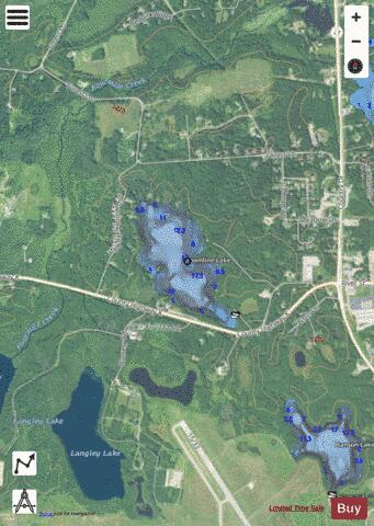Townline Lake depth contour Map - i-Boating App - Satellite