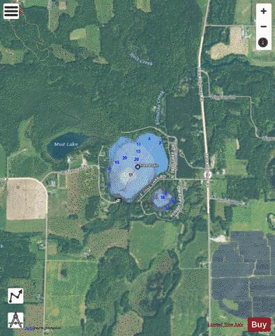 Tree Lake depth contour Map - i-Boating App - Satellite