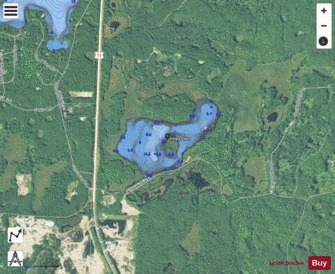 Trilby Lake depth contour Map - i-Boating App - Satellite