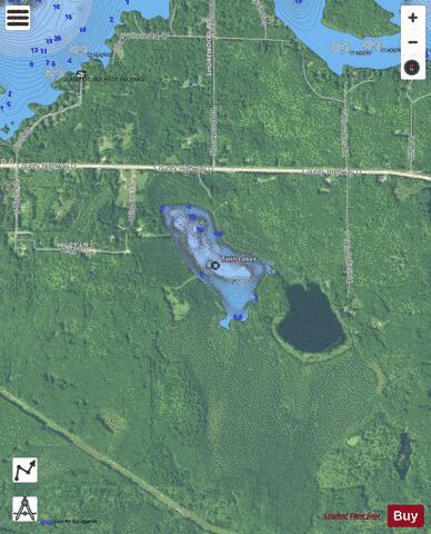 Twin Lake (South) depth contour Map - i-Boating App - Satellite