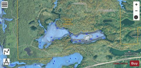 Two Boys Lake depth contour Map - i-Boating App - Satellite