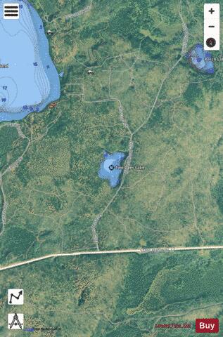 Two Deer Lake depth contour Map - i-Boating App - Satellite