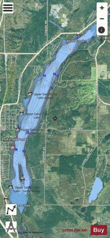 Upper Saint Croix Lake depth contour Map - i-Boating App - Satellite