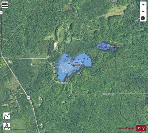 Van Zile Lake depth contour Map - i-Boating App - Satellite