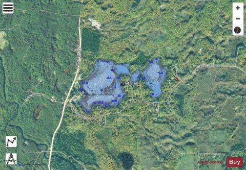 Waubee Lake depth contour Map - i-Boating App - Satellite