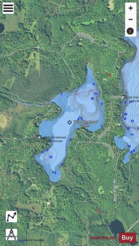 West Horsehead Lake depth contour Map - i-Boating App - Satellite