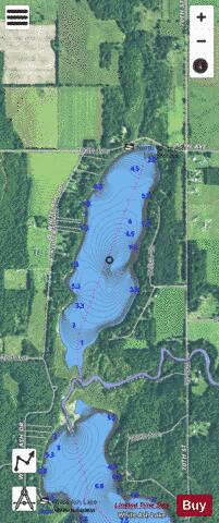 White Ash Lake depth contour Map - i-Boating App - Satellite