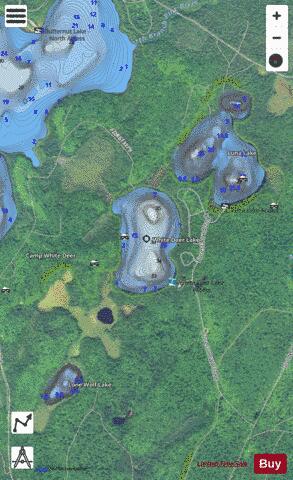 White Deer Lake depth contour Map - i-Boating App - Satellite