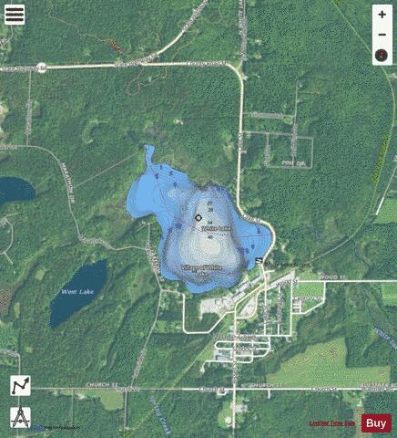 White Lake B depth contour Map - i-Boating App - Satellite