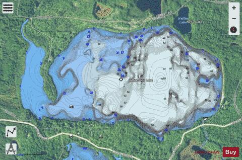 White Sand Lake depth contour Map - i-Boating App - Satellite