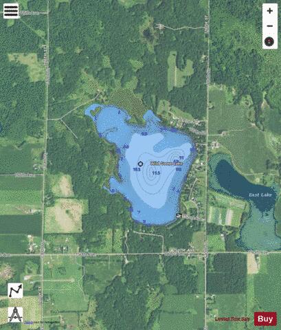 Wild Goose Lake depth contour Map - i-Boating App - Satellite