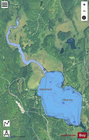 Willow Lake depth contour Map - i-Boating App - Satellite