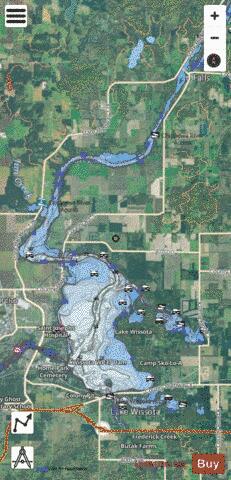Lake Wissota depth contour Map - i-Boating App - Satellite