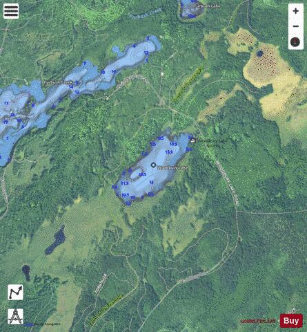 Woodbury Lake depth contour Map - i-Boating App - Satellite