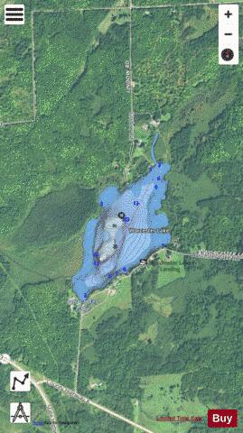Worcester Lake depth contour Map - i-Boating App - Satellite