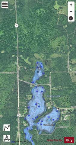Zielke Lake depth contour Map - i-Boating App - Satellite