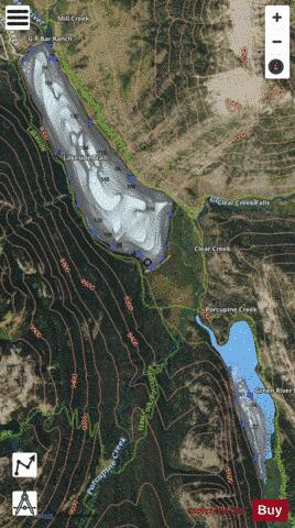 Green River Lakes depth contour Map - i-Boating App - Satellite