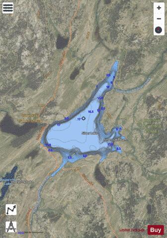 Silver depth contour Map - i-Boating App - Satellite