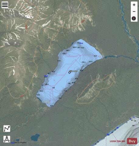 Kijik Lake depth contour Map - i-Boating App - Satellite