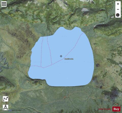 Meshik Lake depth contour Map - i-Boating App - Satellite