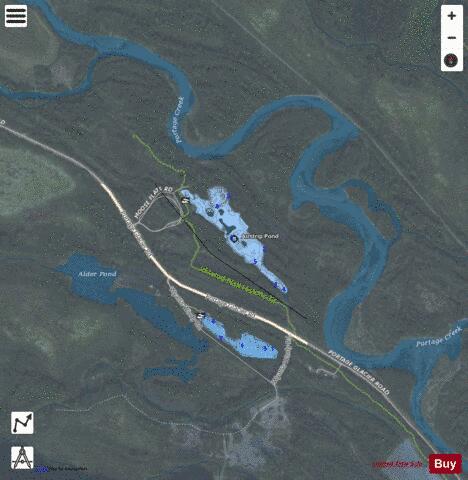 Airstrip Pond depth contour Map - i-Boating App - Satellite