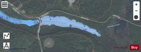 Upper Six Mile Lake depth contour Map - i-Boating App - Satellite