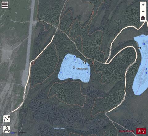 Walden Lake depth contour Map - i-Boating App - Satellite