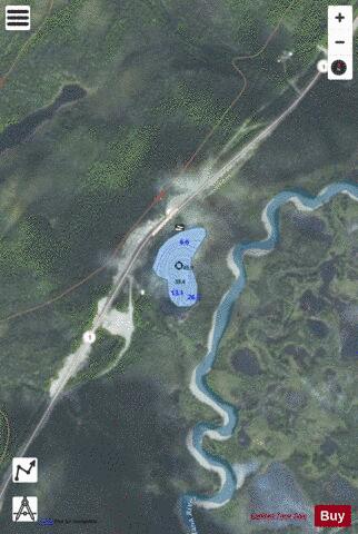 BearCub depth contour Map - i-Boating App - Satellite
