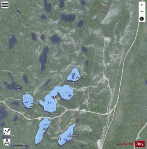 Ghost depth contour Map - i-Boating App - Satellite