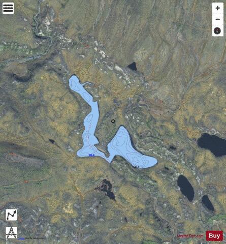 HeartMountain depth contour Map - i-Boating App - Satellite