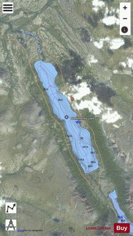 Hammersly Lake depth contour Map - i-Boating App - Satellite