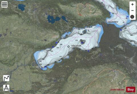 Lake Brooks depth contour Map - i-Boating App - Satellite