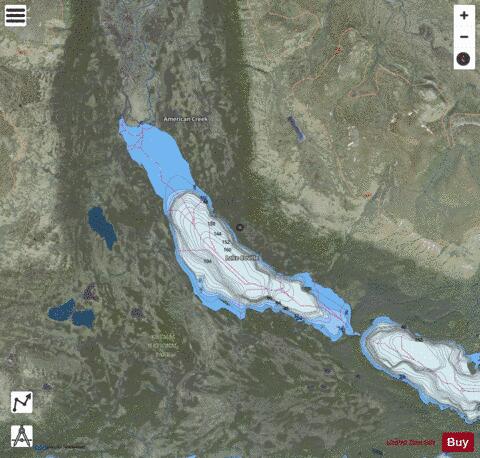 Lake Coville depth contour Map - i-Boating App - Satellite