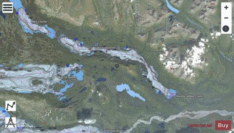 Lake Grosvenor depth contour Map - i-Boating App - Satellite