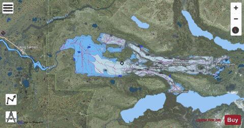 Naknek Lake depth contour Map - i-Boating App - Satellite