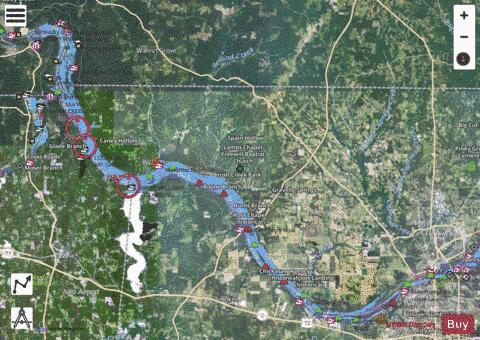 Pickwick Lake depth contour Map - i-Boating App - Satellite